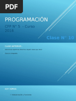 Clase 10 - Funciones y Modularizacion