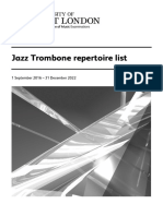 Jazz Trombone Repertoire List