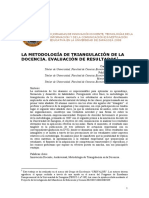 La Metodología de Triangulación de La Docencia. Evaluación de Resultados