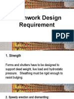 Formwork Design Requirement