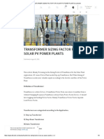 Transformer Sizing Factor For Solar PV Power Plants - Linkedin