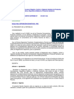 DS No 016-2011-SA Reglamento para El Registro, Control y Vigilancia Sanitaria de Productos Farmacéuticos