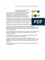 Impacto Económico Y Ambiental de Algunos Elementos