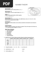 Number Theory: Sets of Numbers