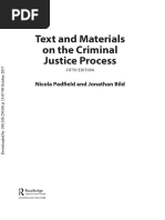 Text and Materials On The Criminal Justice Process