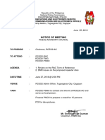 Notice of Meeting: Communications and Electronics Service Regional Communications and Electronics Office 2