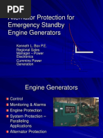 Alternator Protection For Emergency StandbyEngine Generators