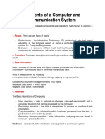 Elements of A Computer and Communication System