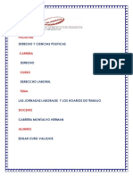 Las Jornadas Laborales y Los Horarios de Trabajos