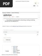 Addiction Meaning in The Cambridge Learner's Dictionary