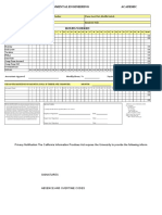 Monthly Time Sheet: Department of Civil & Environmental Engineering Academic