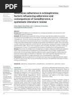 Medication Adherence in Schizophrenia: Factors Influencing Adherence and Consequences of Nonadherence, A Systematic Literature Review