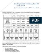 9) Il Presente Indicativo Dei Principali Verbi Irregolari e Dei Verbi Modali PDF