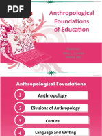 Anthropological Foundations of Education