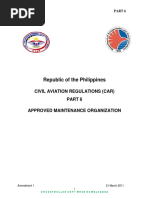 Republic of The Philippines: Civil Aviation Regulations (Car) Approved Maintenance Organization