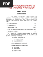 Clasificación General de Los Motores A Reacción