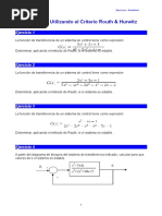 Ejercicio Routh Hurwitz