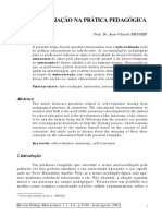 A Auto-Avaliação Na Prática Pedagógica