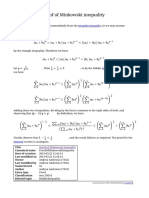 Proof of Minkowski Inequality