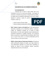 Clasificación Genética de Los Yacimientos Minerales