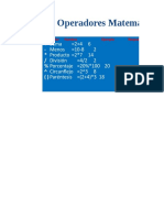 Sesión 03 Uso de Operadores Matemáticos