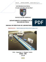 Practica de Laboratorio N 04 Fisica III Fic 2018. Resistividad Olvg