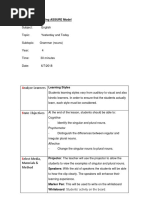 Lesson Plans Using ASSURE Model