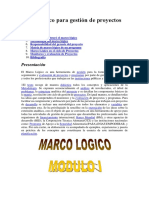 Marco Lógico para Gestión de Proyectos