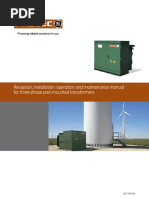 Receptioninstallationoperation and Maintenance Manual For Three Phase Pad-Mounted Transformers