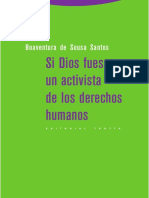 Boaventura de Souza-Si Dios Fuese Un Activista de Los Derechos Humanos