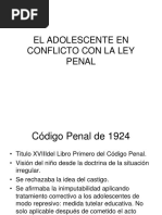 El Adolescente en Conflicto Con La Ley Penal