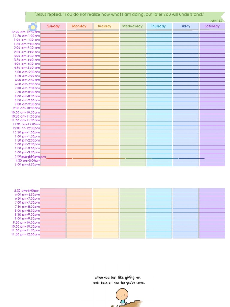 Print Weekly Schedule Color | PDF | Sports | Leisure