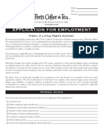 Peets Application Form