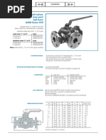 BAC SDB Ball Valves 3 or 4 Way Port Full Bore ANSI Class 150