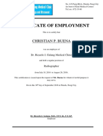 Certificate of Employment