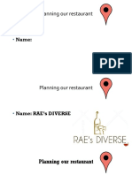 Planning Our Restaurant: Name