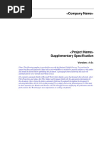 Supplementary Specification