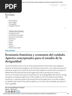 Economía Feminista y Economía Del Cuidado. Aportes Conceptuales para El Estudio de La Desigualdad - Nueva Sociedad