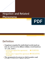 Negation and Related Phenomena