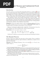 The Binomial Theorem and Combinatorial Proofs: Shagnik Das