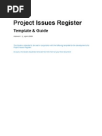 Project Issues Register Template and Guide