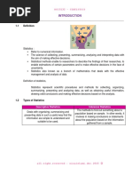 Dcc3132 - Statistics: Descriptive Statistics Inference Statistics