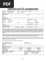 Certificate of Calibration: 08-Oc31356 - Revno:0