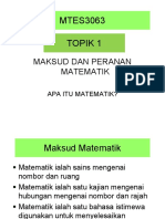 MTES3063 Maksud Dan Peranan Matematik