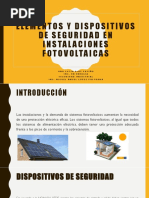 Elementos y Dispositivos de Seguridad en Instalaciones Fotovoltaicas