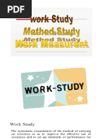 Work Study Method Study Work Measurement