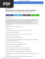 36 Questions To Bring You Closer Together - Psychology Today