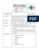 8.1.2.1 Permintaan Pemeriksaan, Penerimaan Spesimen, Pengambilan Dan Penyimpanan Spesimen