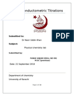 Conductometric Titrations: Submitted To