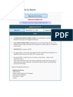 Migration (N.O.C) Form: The Form Consists of 1 Page of Legal Paper Size